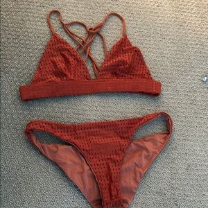 Acacia Rust Strappy Bikini Set